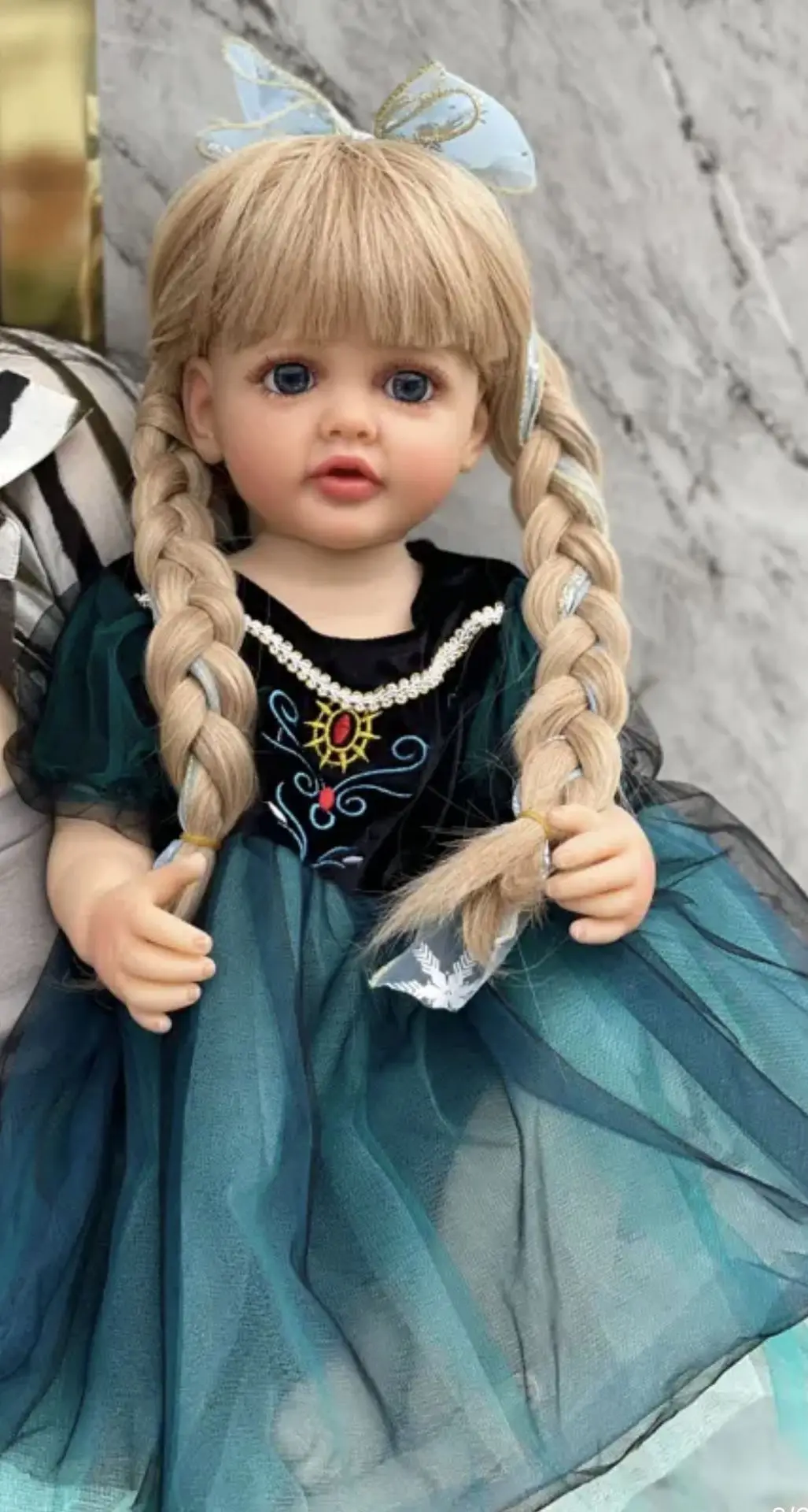 

Bebes 55cm full rubber simulation doll Betty Ice and Snow Princess cross-border Reborn doll