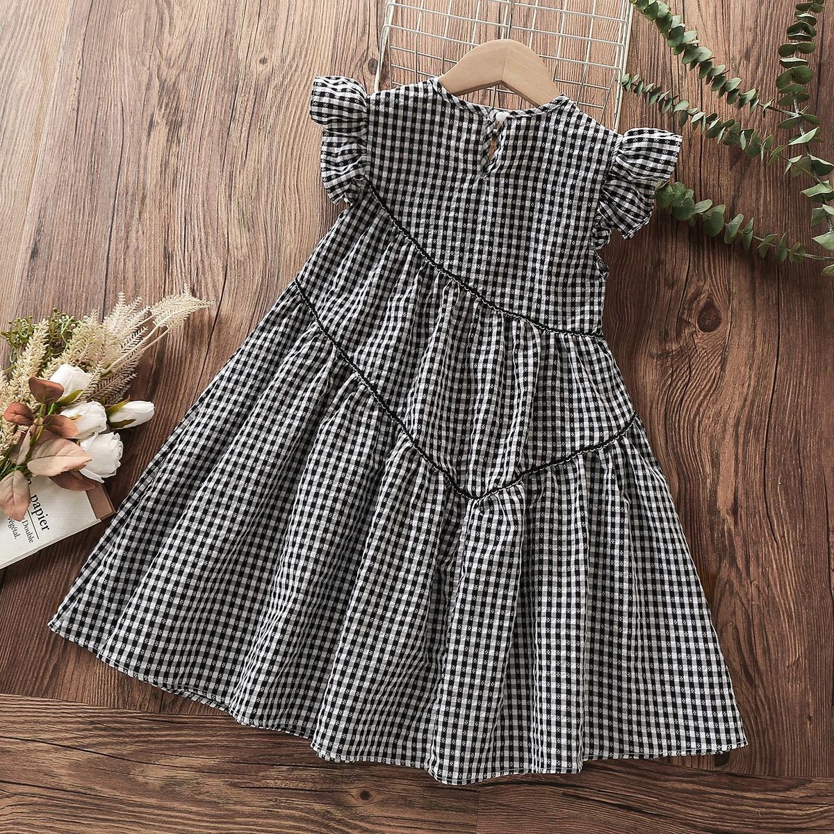 Kids Plaid Preppy Dresses for Girls Elegant Dress School Outfits Children Summer Clothes Teenagers Vestidos 4 5 6 8 10 12 Years