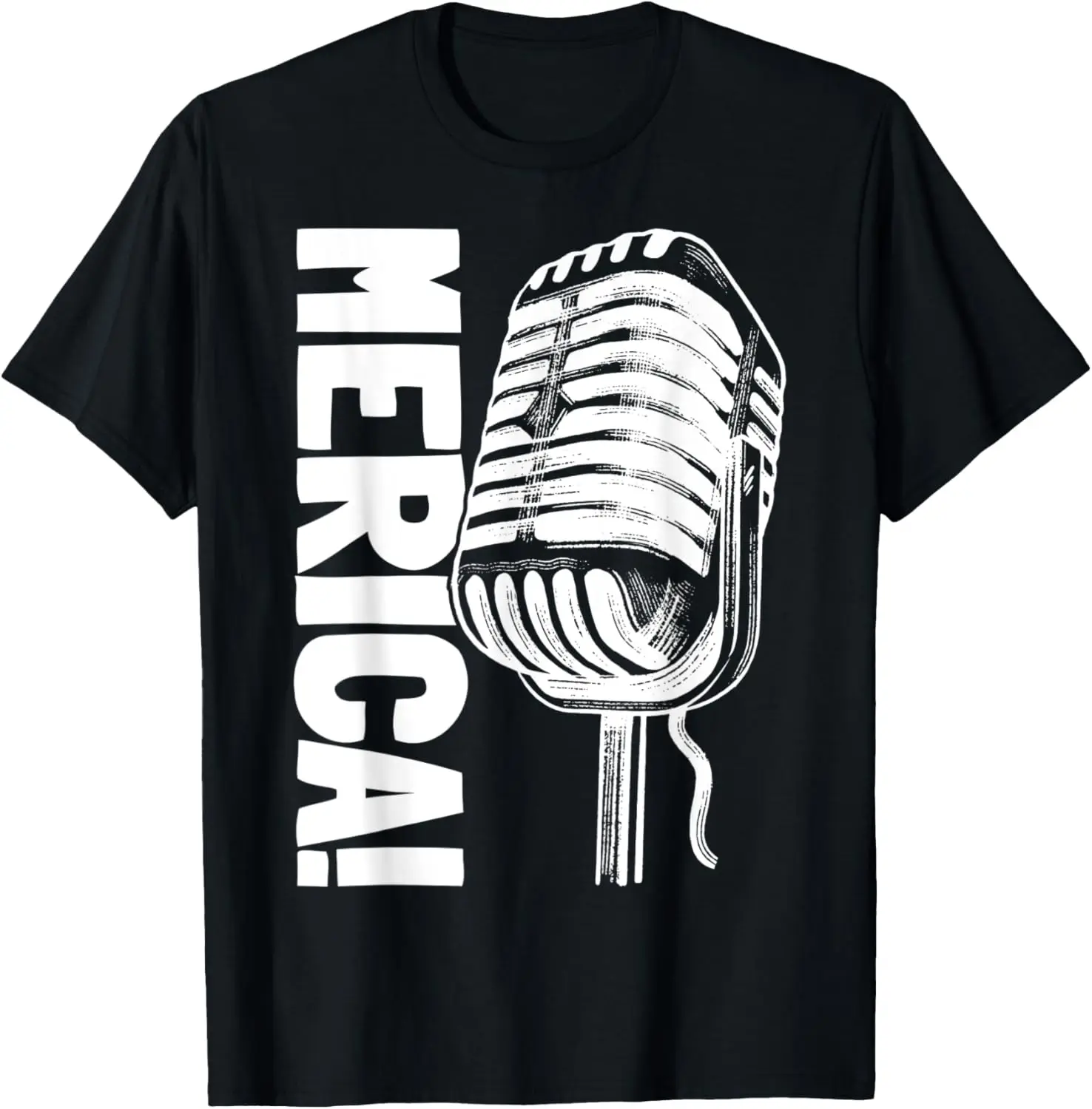 

Merica Flag American Patriotic Microphone 4.th Of July T-Shirt