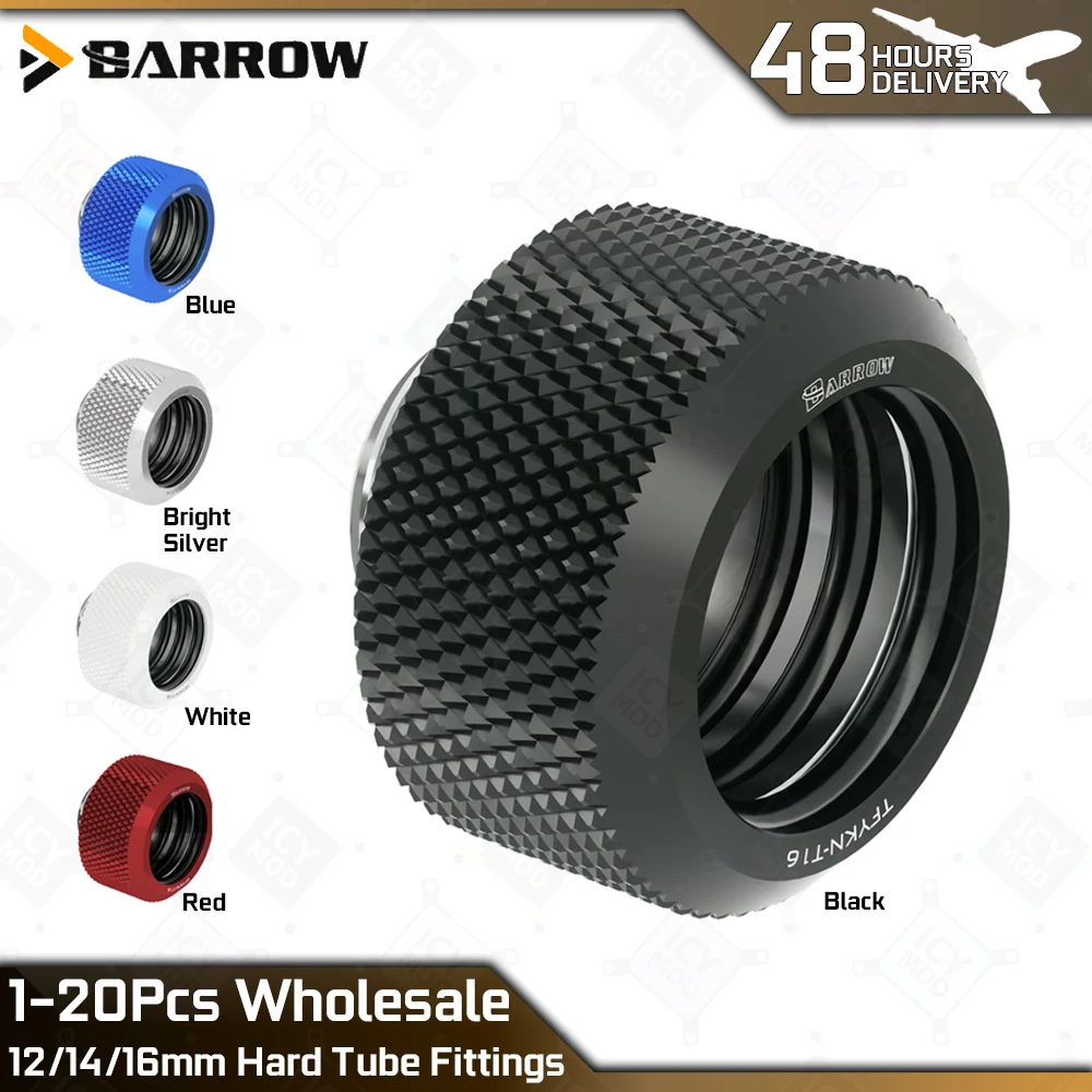 

Hard Tube Fitting Wholesale Barrow OD12/14/16mm Compressions Water Cooling PC Building Connector G1/4'' Adapter Brass Fitting