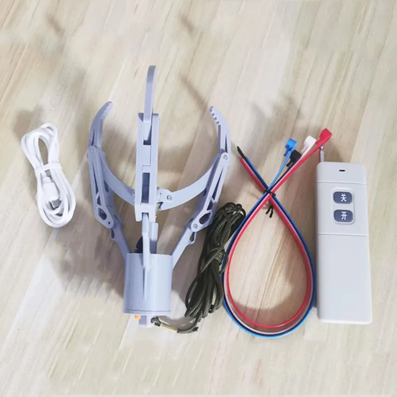 100g Lightweight Remote Control Clamp for UAV Electric RC Gripper Claw for FPV Drone Quadcopter, 110mm Opening Rescue Grabber