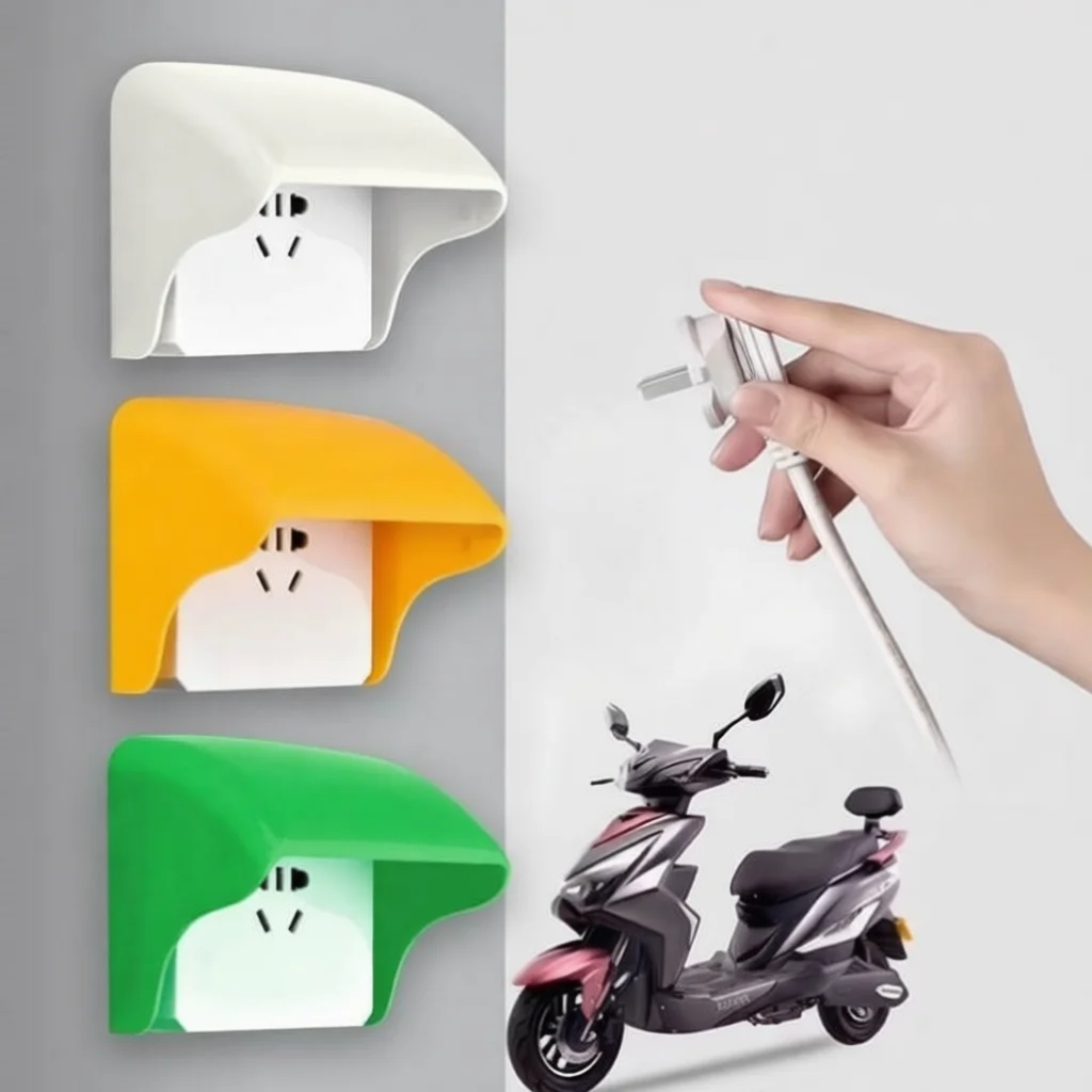 Waterproof Rain Shield Outdoor Charging Station Electric Outlet Cover Wall Switch Protective Guard Bathroom Accessory