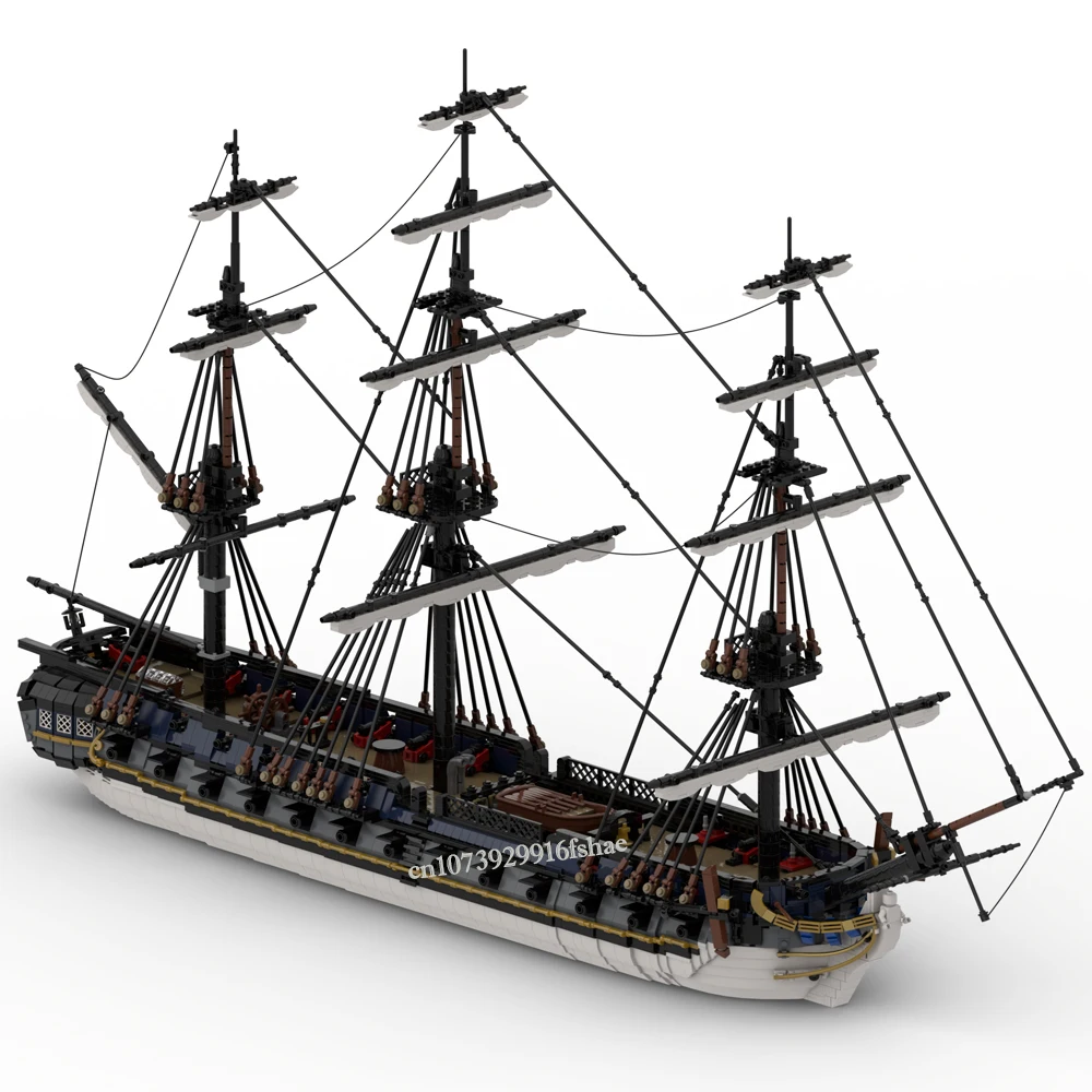 7273PCS MOC European Medieval Frigate Surveillante French 44-gun frigate DIY creative ideas warship childToy Gift buildingblocks