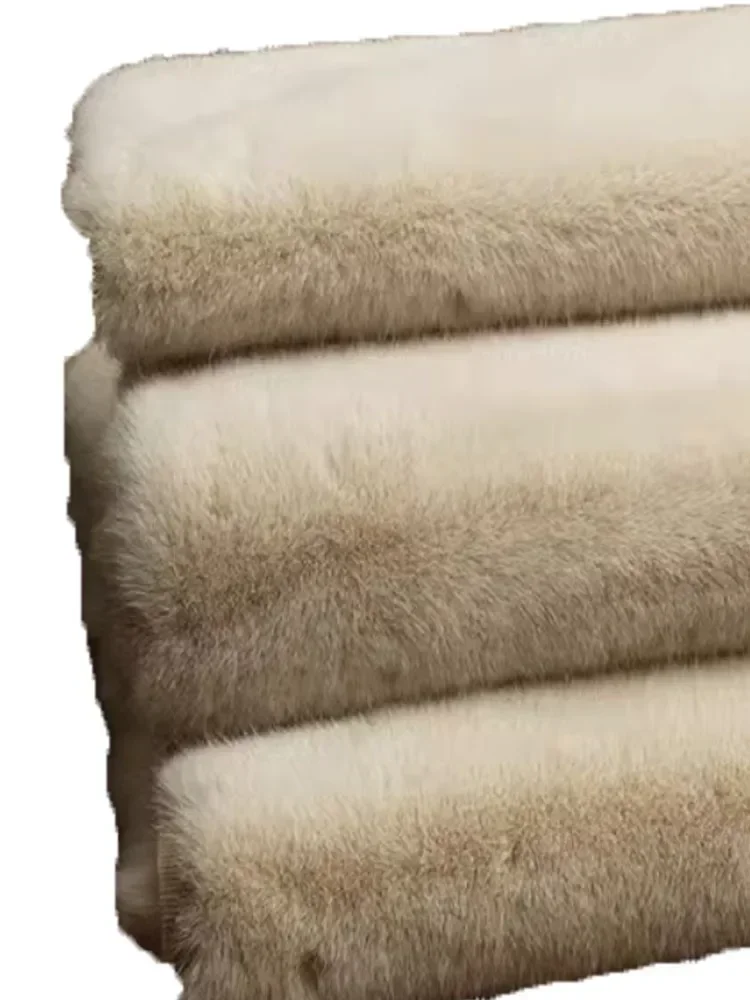 Thickened Faux Fur Fabric By The Meter for Coat Clothes Blanket Sewing Imitation Mink Hair High-end Textile Soft and Comfortable