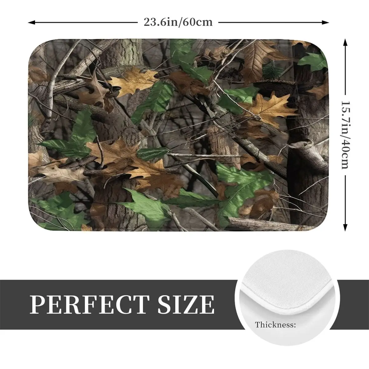 Real Tree Camouflage Doormat Kitchen Entrance Home Floor Mat Non-slip Carpet Rug for Living room Footpad Mats