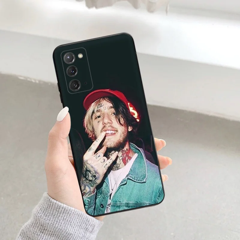 Fashion Lil Rapper P-Peep Silicone Black Phone Cases for Samsung Galaxy S24 Ultra S23 5G S22 S21 S20 FE Plus Note 20 S10 Cover