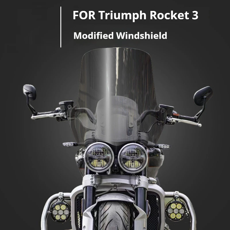 For Triumph Rocket3 Modified Widened Chest Windscreen Parabrisas moto
