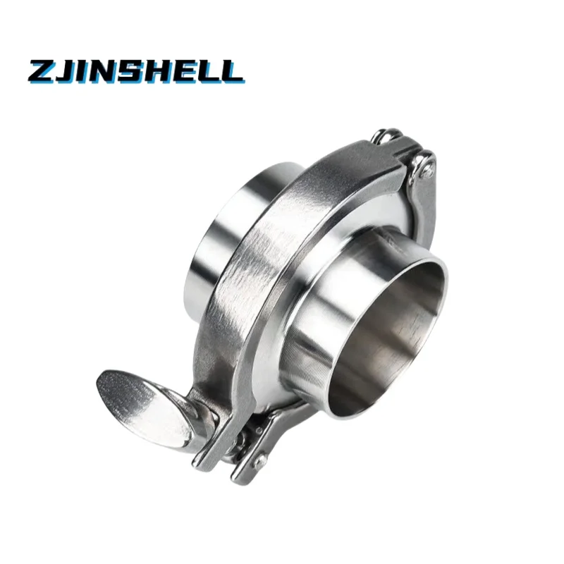 19mm-102mm（3/4”-4”）Sanitary Tri Clamp Weld Ferrule + Tri Clamp + Silicon Gasket Union Set SS304 Stainless Steel For Homebrew