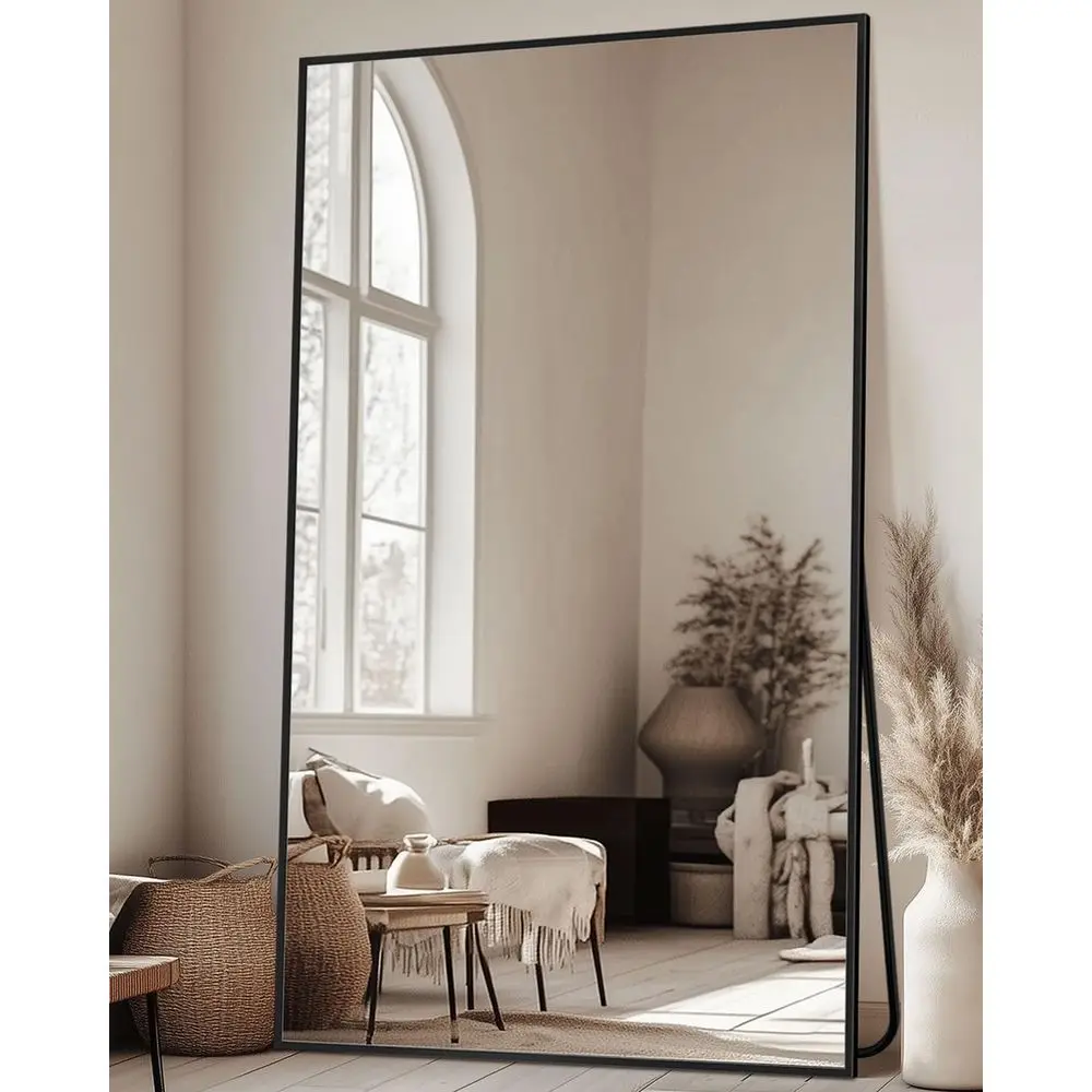 

Зеркало в полный рост, 72x44 дюйма, напольное зеркало, отдельно стоящее зеркало в полный рост с подставкой для спальни, для подвешивания или для гостиной