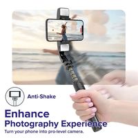 Anti Shake 1-Axis Handheld Gimbal Stabilizer Selfie Stick Bluetooth Mobile Phone Holder Tripod Monopod Stand for iPhone Xiaomi