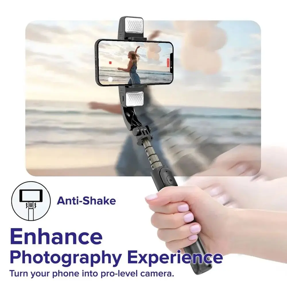 Anti Shake 1-Axis Handheld Gimbal Stabilizer Selfie Stick Bluetooth Mobile Phone Holder Tripod Monopod Stand for iPhone Xiaomi