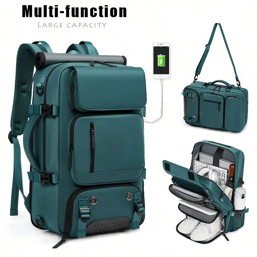 Multi-Functional, Large-Capacity Backpack; Portable Shoulder/Crossbody Hiking Bag; Outdoor Camping Backpack With Independent Shoe Compartment.