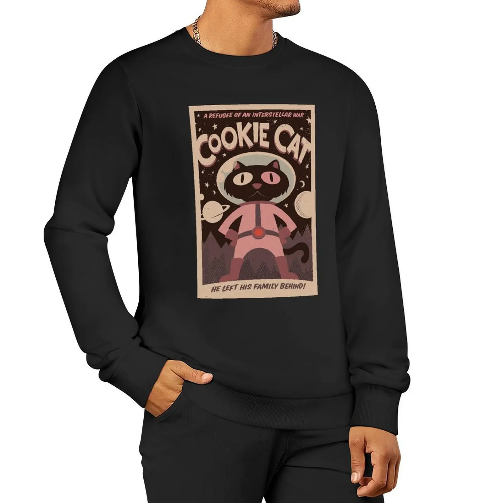 Cookie Cat Poster Pullover Hoodie men's winter sweater new in hoodies & sweat-shirt