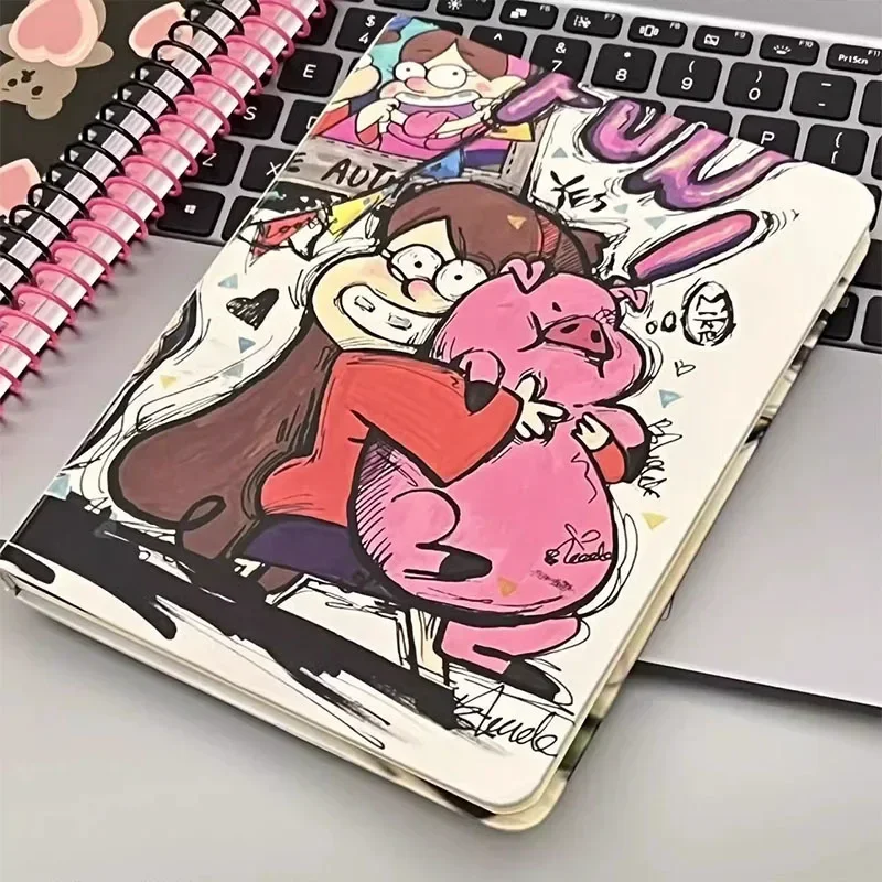 Kawaii Disney Gravity Falls Notebook Cute Anime Toys Student Homework Writing Book Creative Girl Diary Notebook Learning Supplie