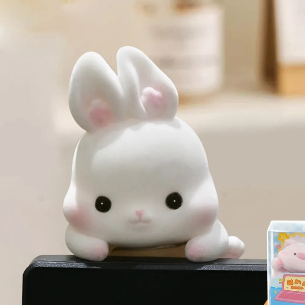 

Flocking Computer Monitor Decoration Desk Ornament Panda Dog Screen Animal Model Penguin Computer Display Center Console Doll
