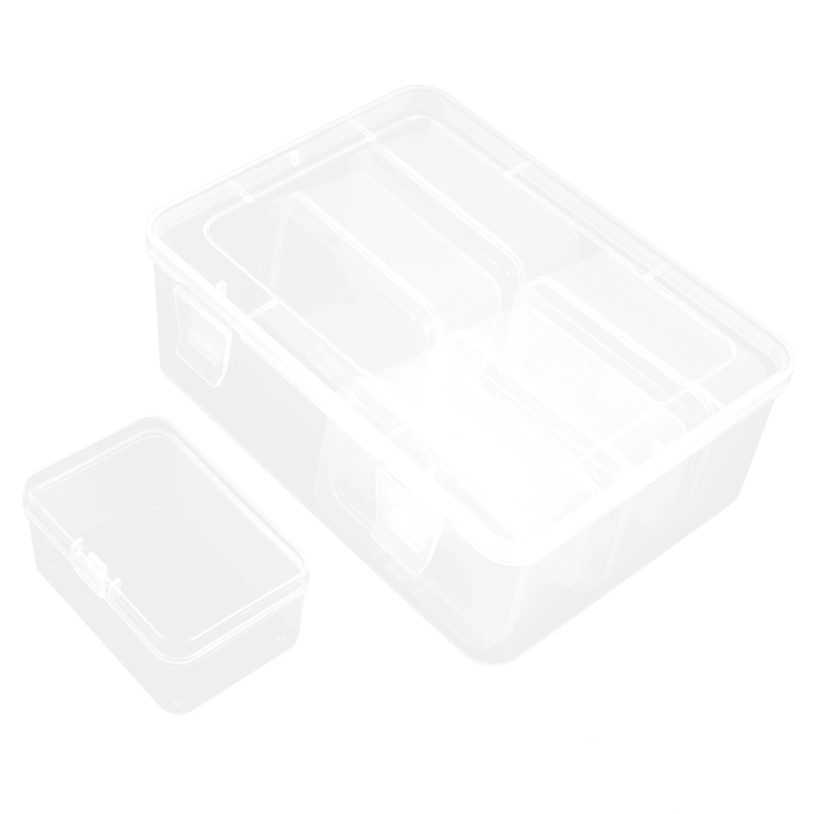 

1 set 7-Piece Storage Box Set Large Capacity Transparent Bead Organizer for Jewelry Making Craft Supplies Storage Boxes