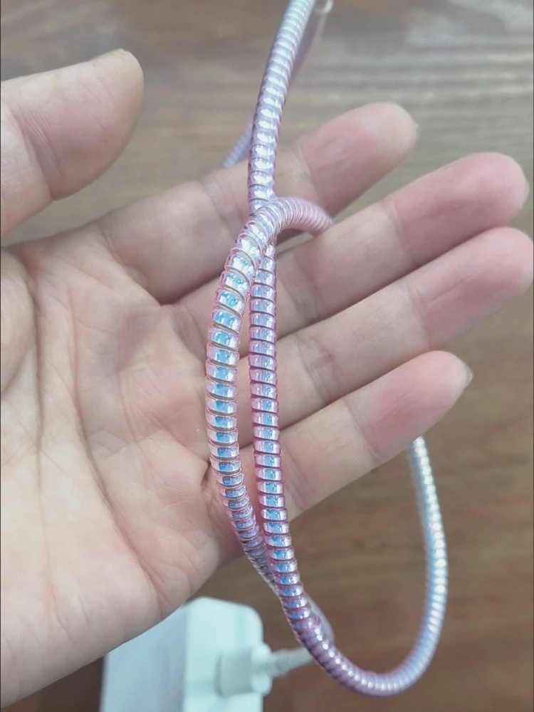 1 szt. 1,6M Ochraniacz Kabla Laserowego Spiralny Ochraniacz Kabla Uniwersalny do Ładowarki Telefonu do Xiaomi Samsung iPhone