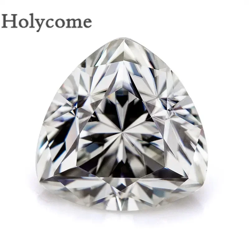 Holycome Factory Moissanite White VVS1 Trillion Shape Loose Stone Sparkling Diamond Test Positive GRA Certificate Wholesale