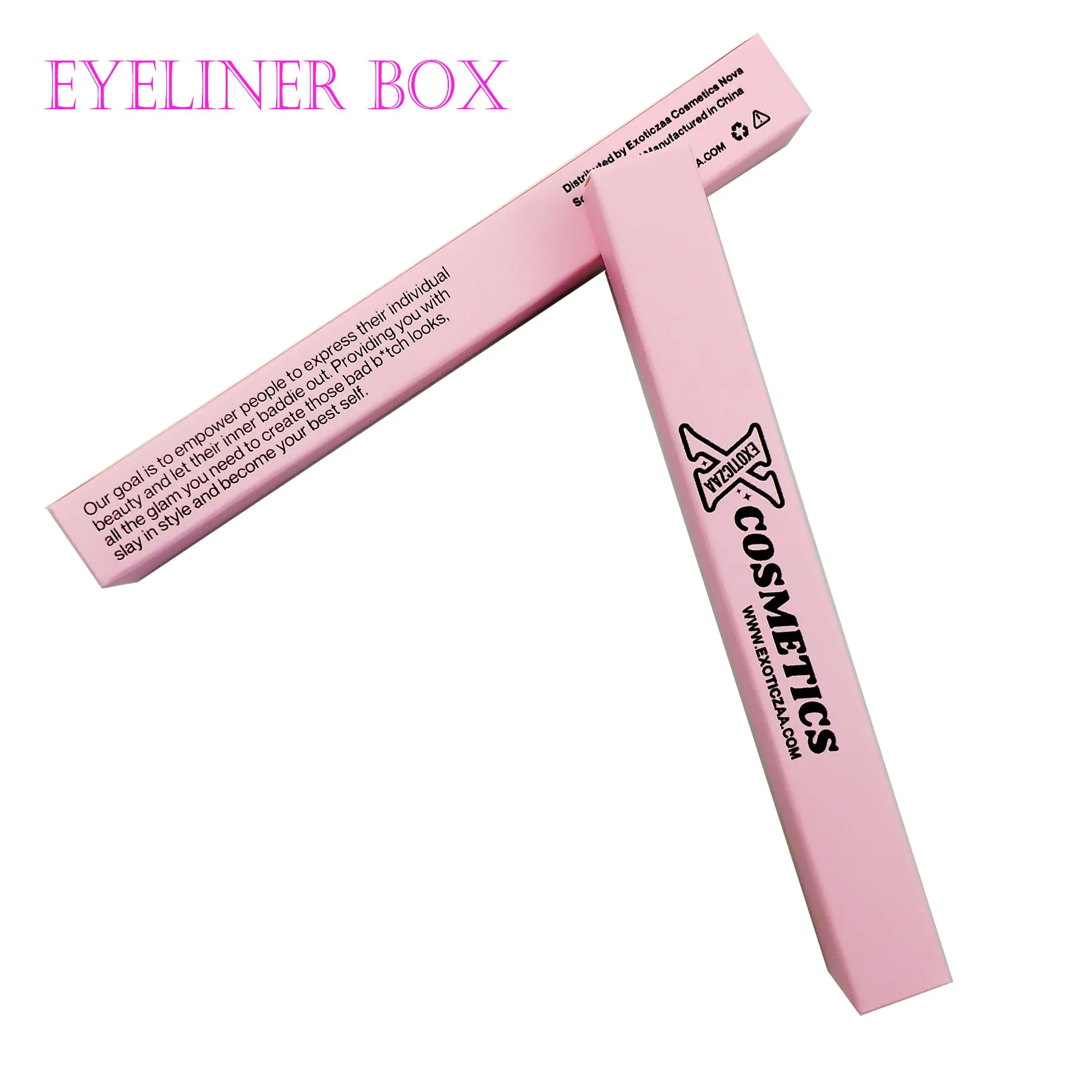 Wholesale Eyeliner Boxes Adhesive Package lash Packaging Paper Box Bulk Mink Eyeliner Cases Custom Logo Makeup