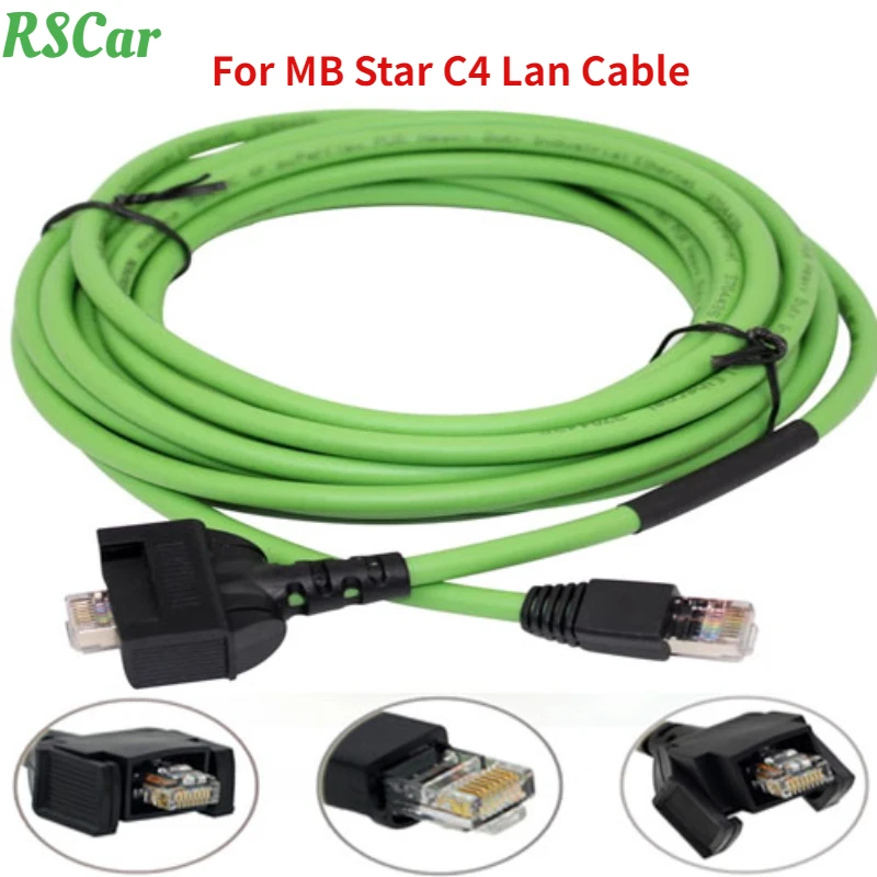 

New Top Quality Lan Cable for Mb Star Compare C4 for SD Connect Multiplexer Green Lan Cable for MB Star C4 C5 Diagnostic Tool