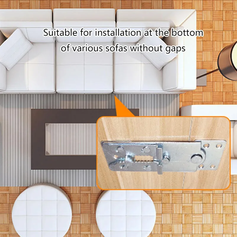 Imagem -05 - Dobradiças do Sofá Suporte Conectores Articulares Ajustáveis Dobradiça Metálica Combinação de Vários Móveis Dobradiça para Móveis Domésticos Pcs