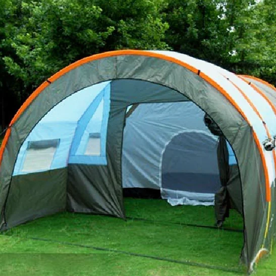 Double Layers Camping Outdoor Waterproof Camping Tent For 5-6 Person Beach Sleeping Or Resting