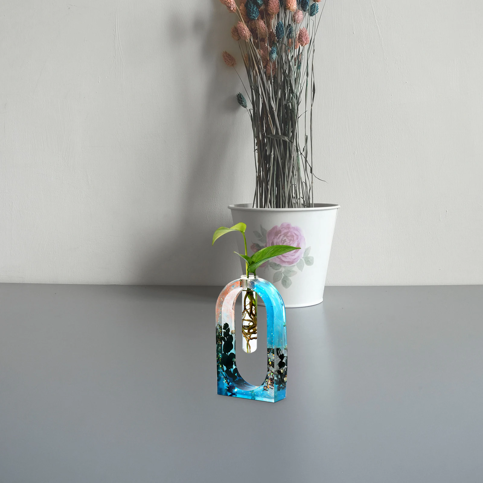 

Hydroponic Vase Mold Flexible Silicone DIY Plant Test Tube Holder Smooth Finish Easy Release Suitable For Home Studio