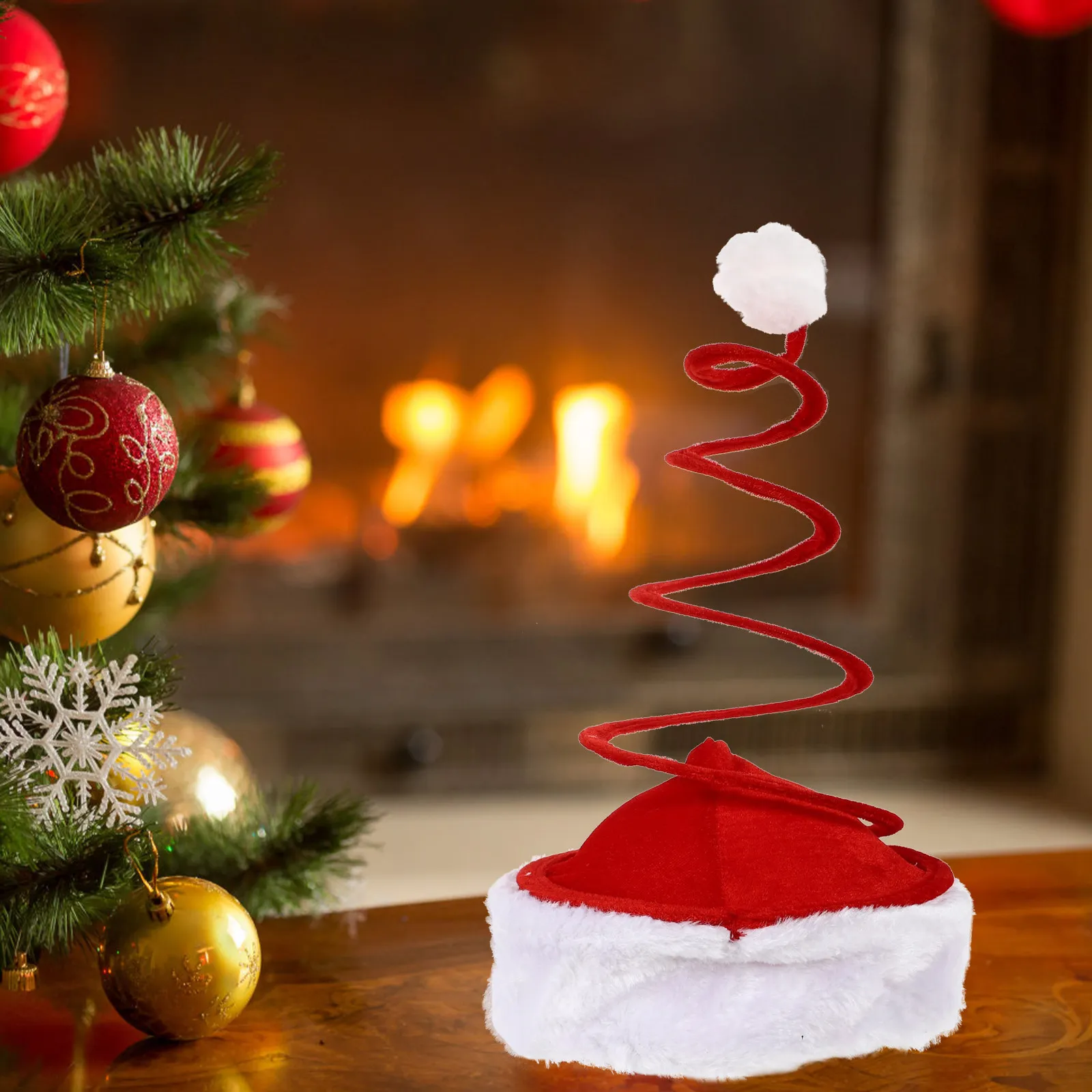 2 Pcs Party Holiday Eve Winter Christmas Decor Decoration Hat Funny Hats Crazy Costume