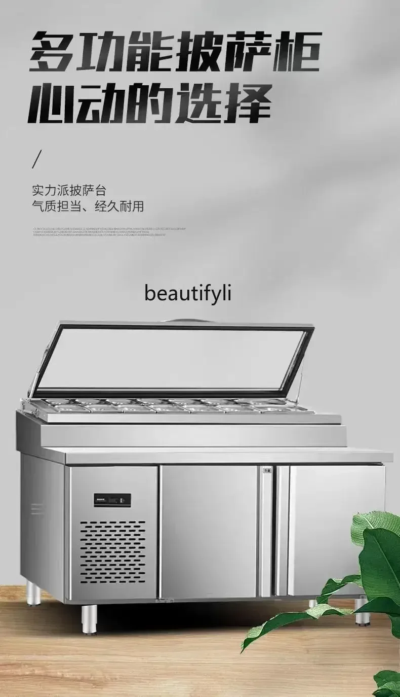 Z189 YH A56 Commercial salad dressing multi-functional fruit fishing display cabinet operation refrigeration table