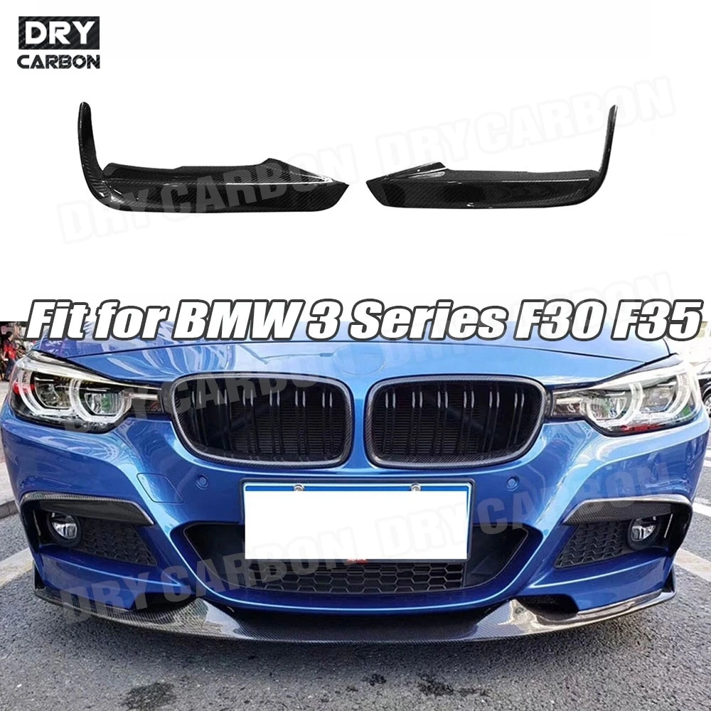 

For BMW 3 Series F30 F35 M Sport 320i 328i 335i 2012-2018 Carbon Front Bumper Trim FogLight Eyelids Cover Canards Fins Trims