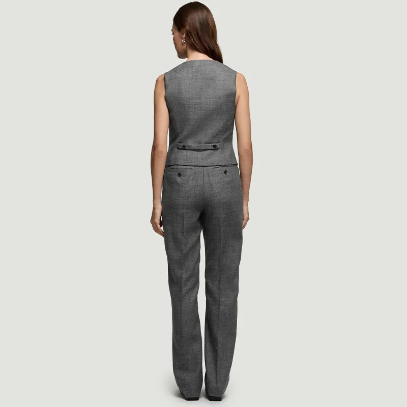 مكتب تخفيف المرأة 3 قطعة مجموعة شيك تشيلسي بليزرات معطف واحدة الصدر سترة سستة مستقيم بانت 2025 جديد اليومية سيدة البدلة