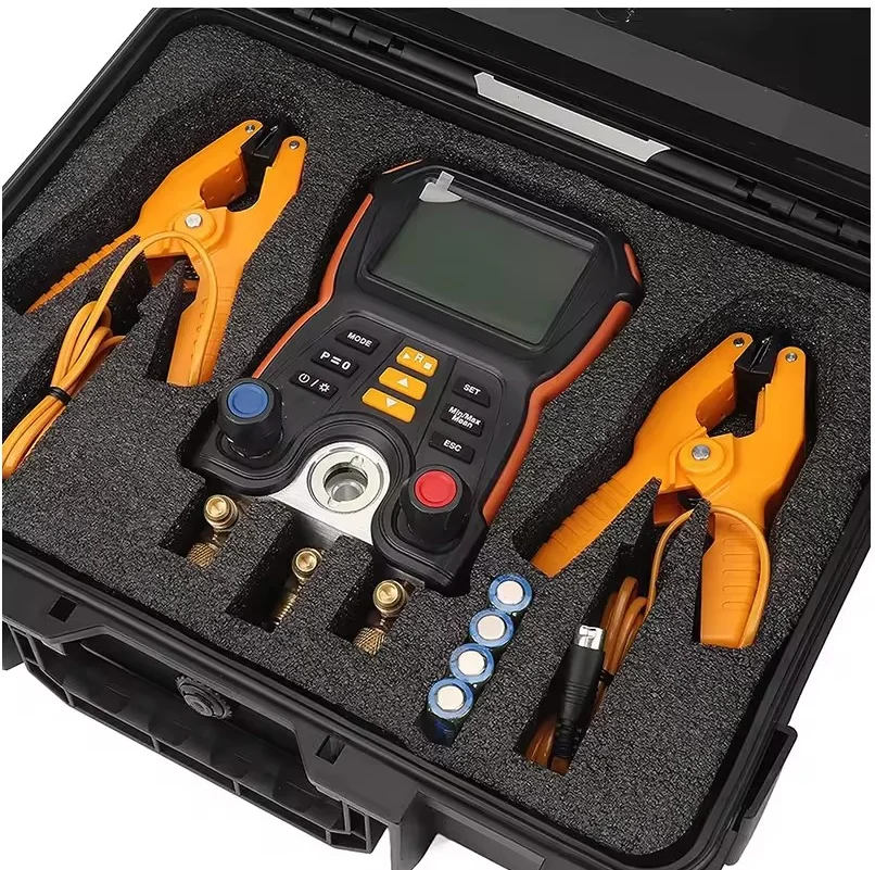 Waterproof Reinforced Hook Digital Refrigeration Manometers Eliteches Refrigerant Manifold Pressure Gauges