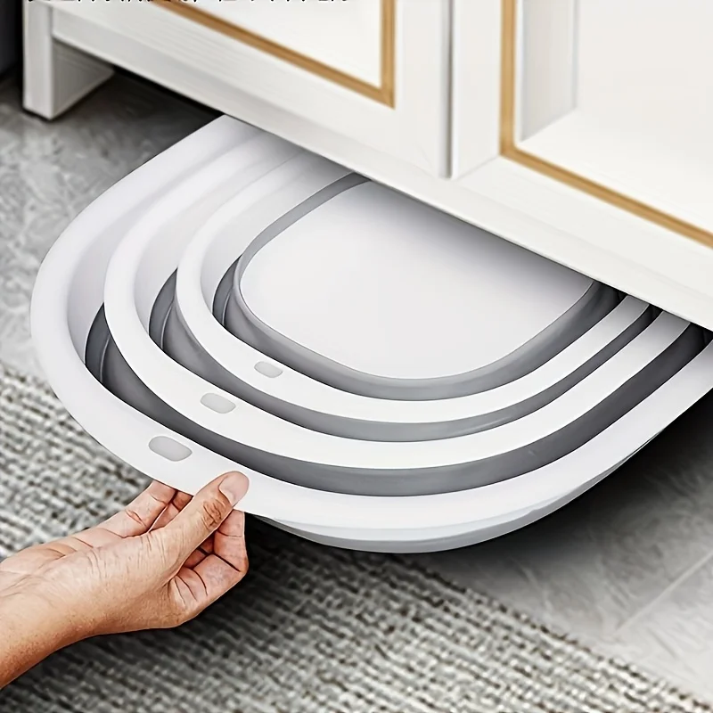 Lavabo plegable de 3 piezas: versátil para lavar cara, verduras, ropa interior y remojar los pies - plástico duradero