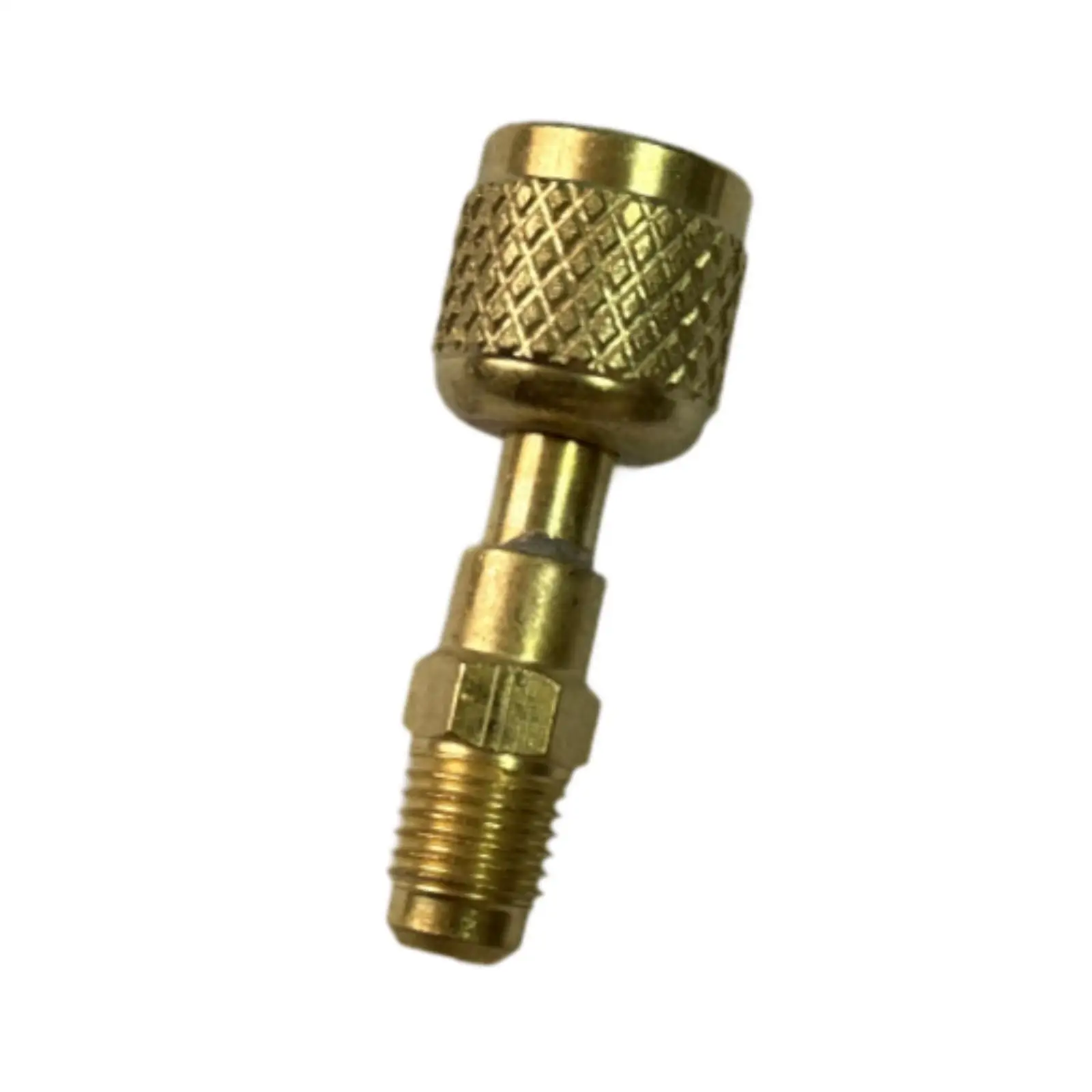 Brass Adapter with Seal Valve Core Repair Parts 1/4 SAE Female Left Hand Thread HVAC Accessory Fitting for R32 R454A/B/C