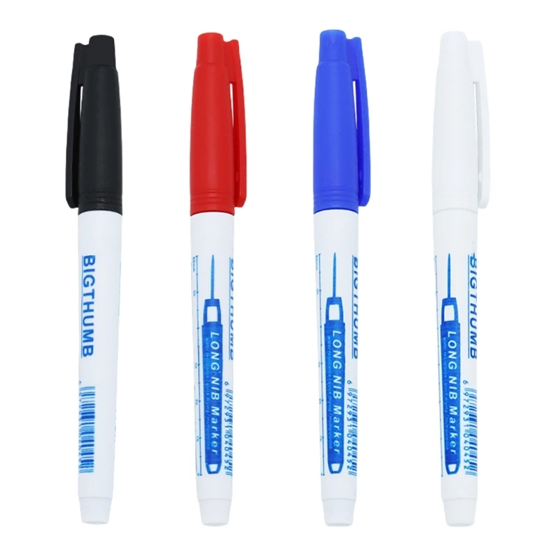 Deep Hole Marker Pen 30mm Long Tip Marker Carpenter Marker Water Resistant Drill Hole Marker Woodworking Tool K1KF