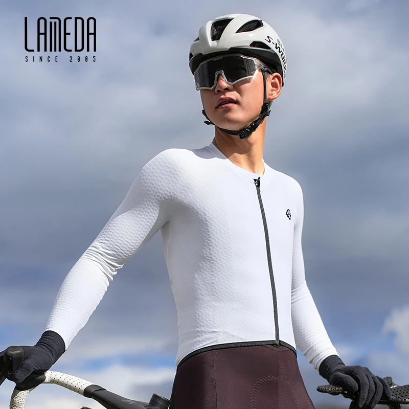 LAMEDA New Professional Cycling Jersey Man Autumn Winter Tight Fleece Warm Bicycle Long Sleeve Tops Clothing MTB Road Bike Appar