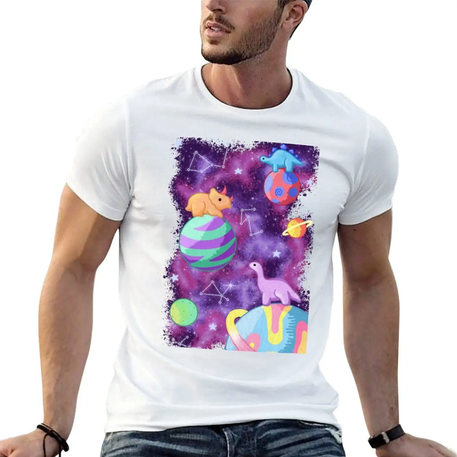 

Dinosaurs in Space T-Shirt t shirt custom print man t shirt heavy cotton T-Shirt