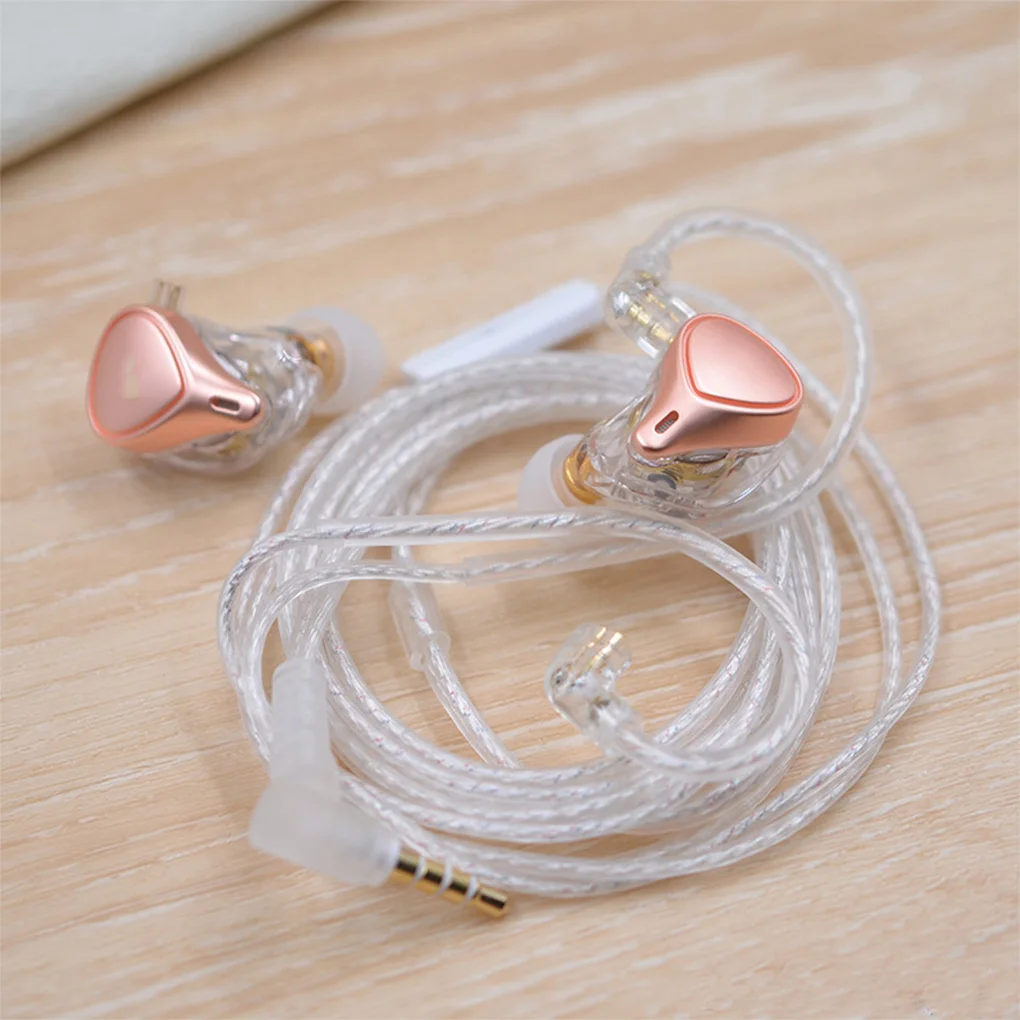 Brass Wired Earphone Cable Portable Electroplated Headset Cord Without