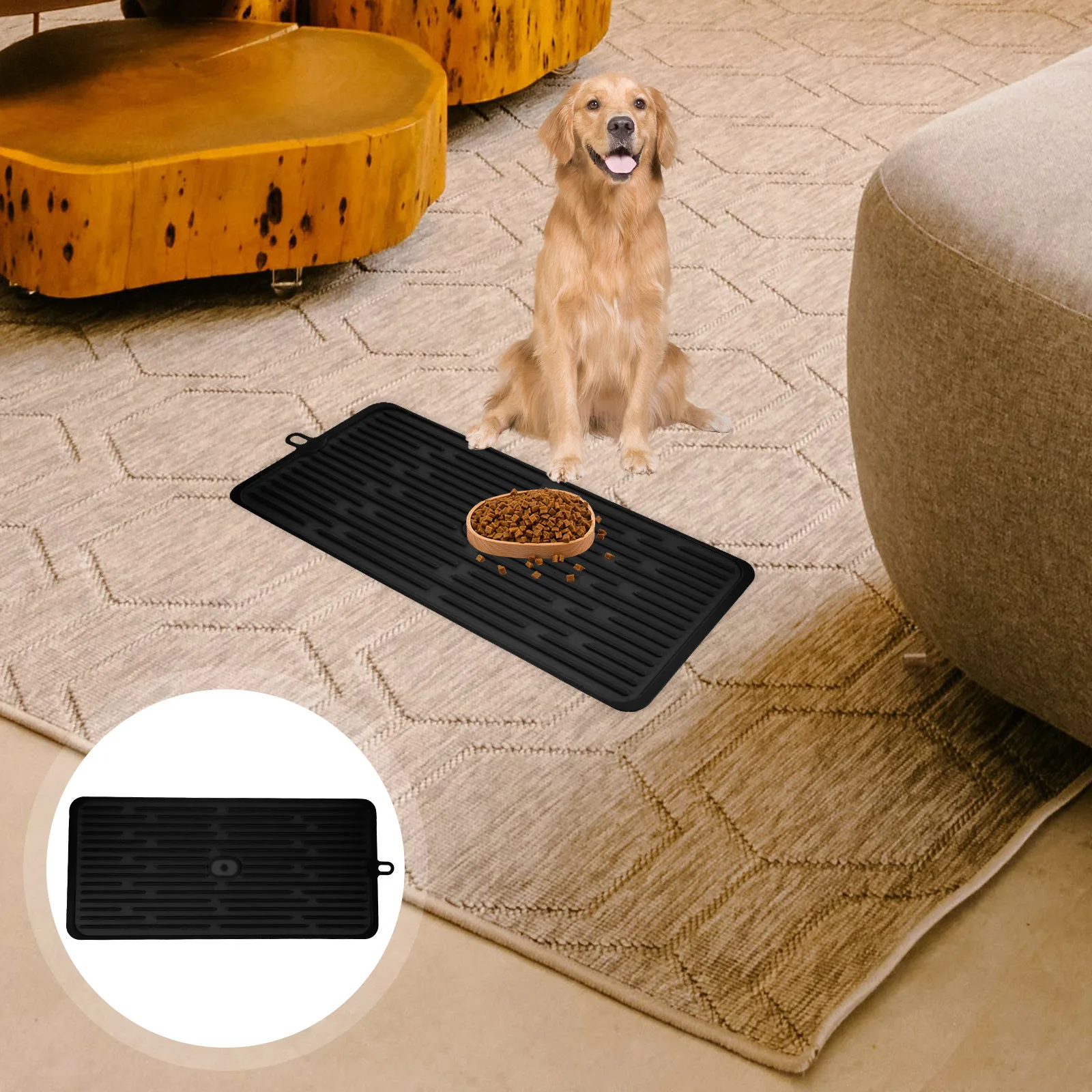 

Waterproof Dog Feeding Mat Silicone Pet Food Bowl Pad Non Slip Cat Eating Placemat Indoor Puppy Water Mat Dog Accessory
