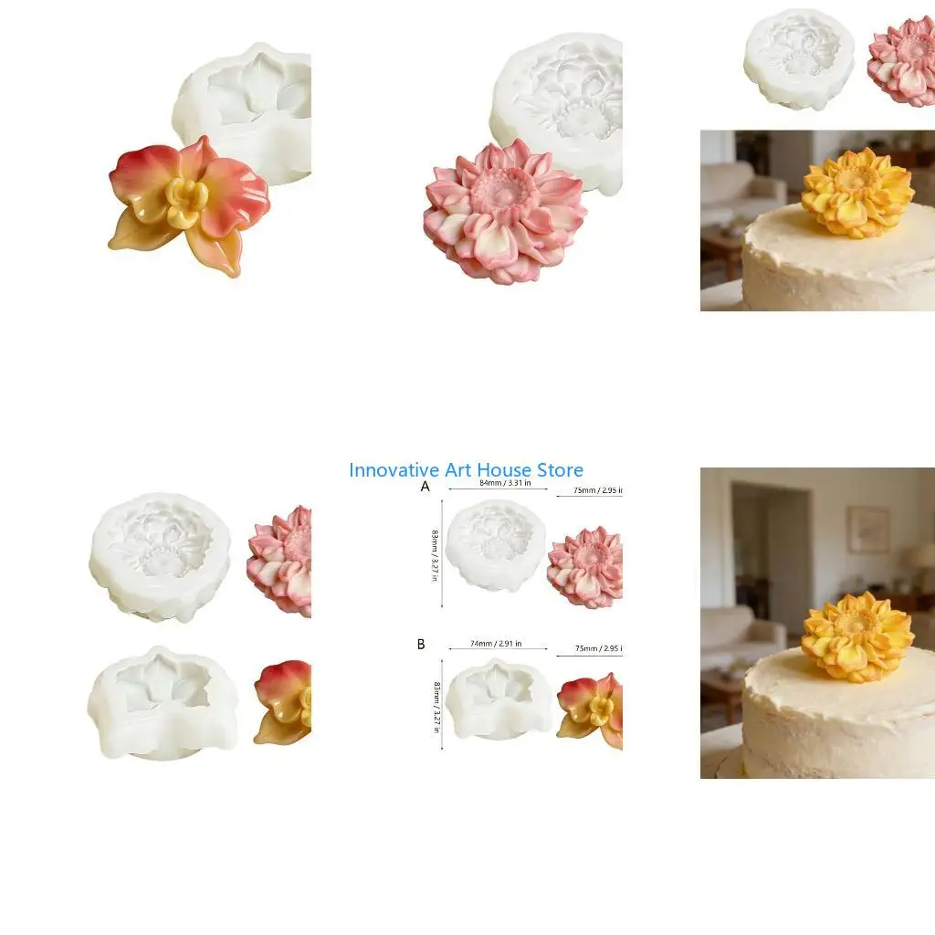 E1PC Multiuse Silicone Cake Molds For Making Exquisited Butterfly Flower Dessert Home Baking Accessories