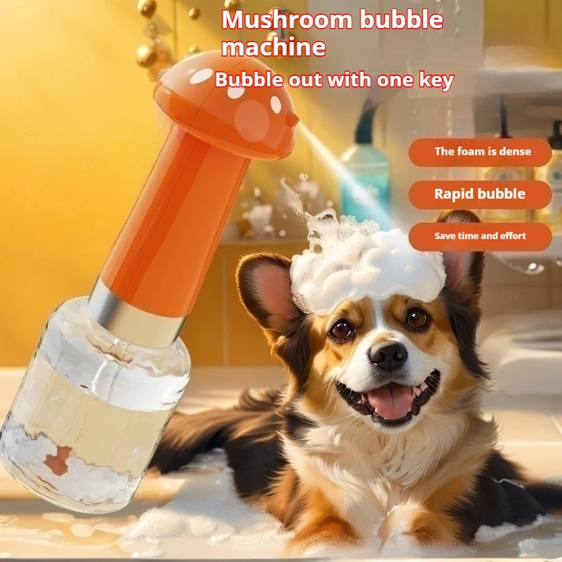 Automatic Pet Bubble Foamer Machine One Key Quick Foam for Pet Bath Shower Lightweight Pet Cleaning Supplies