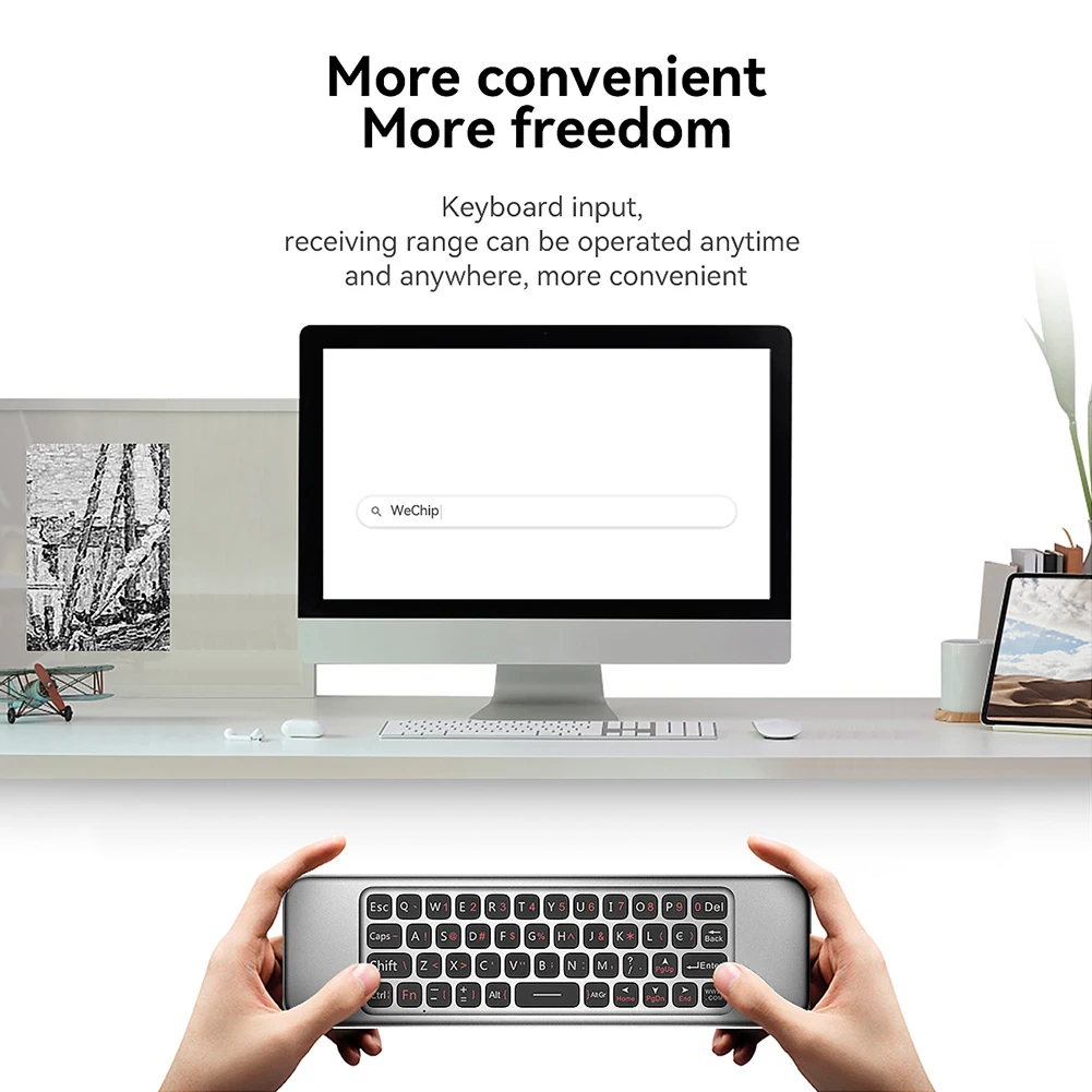 ماوس هوائي W3 لاسلكي 2.4G 6 جيروسكوب صغير للتحكم عن بعد IR التعلم الذكي صوت بعيد مع لوحة مفاتيح كاملة لأجهزة تي في بوكس أندرويد