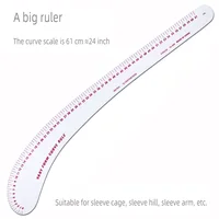 Empire sewing ruler and French curve, used for pattern making drafting, transparent plastic fashion designer ruler pieces assemb 3