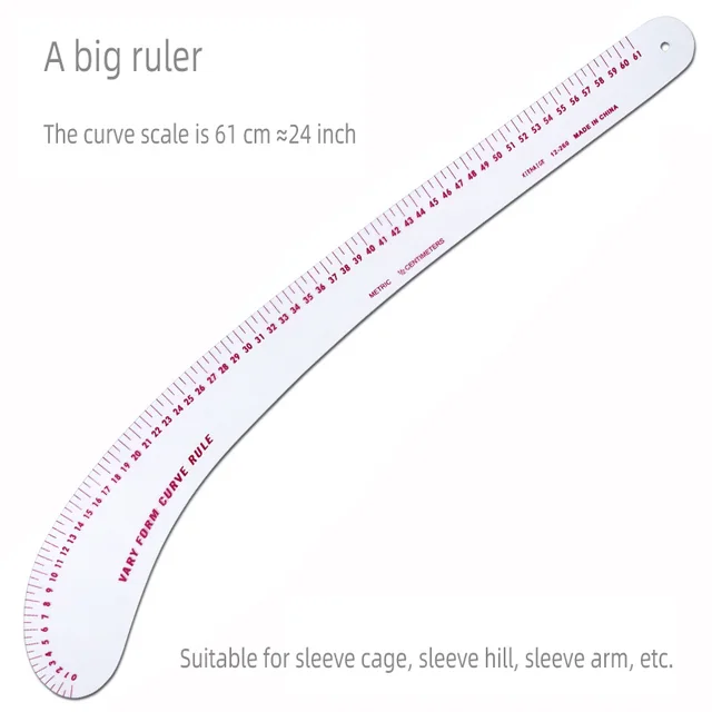 Empire sewing ruler and French curve, used for pattern making drafting, transparent plastic fashion designer ruler pieces assemb 3