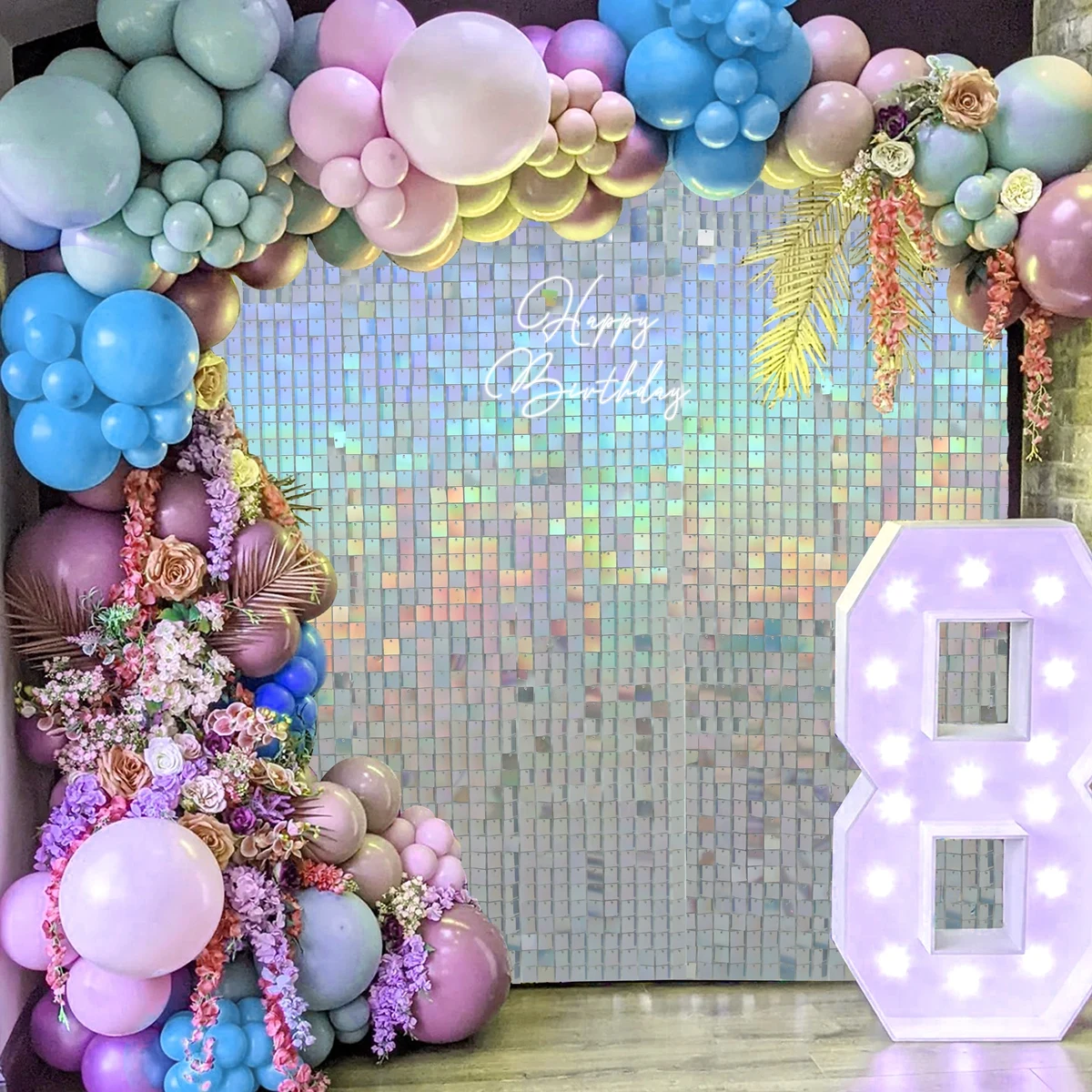 Square Sequin Backdrop Curtain Party Wall Decor Baby Shower Wedding Party Backdrop Birthday Sequin Glitter Background Curtain