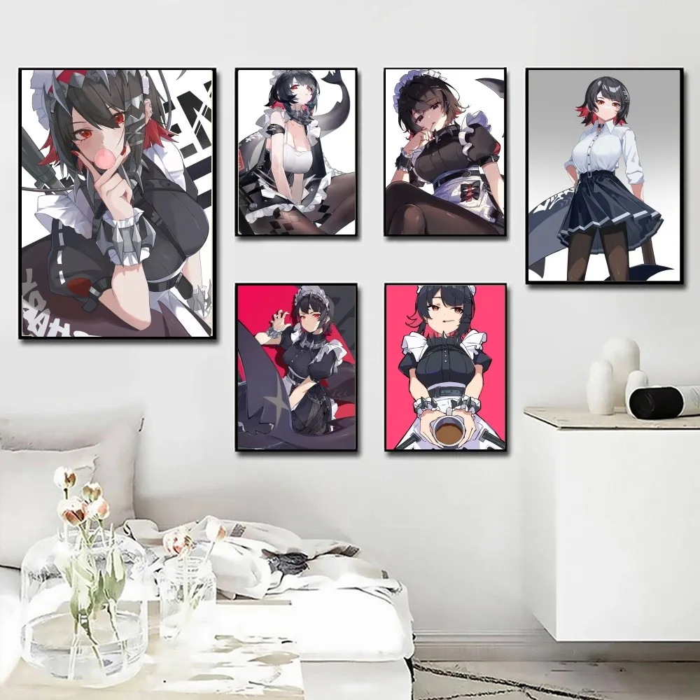 1pc Game Zenless Zone Zero Ellen Joe Poster Poster Art Print Bar Living Room Furniture Decor