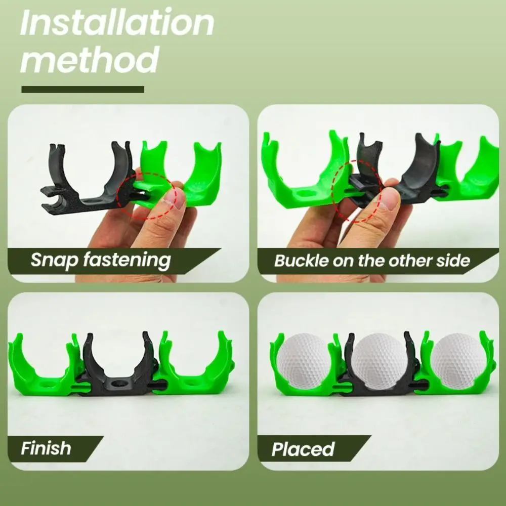 3 قطعة/المجموعة ثلاثة كرات حامل كرة جولف Splicable خفيفة الوزن كرة جولف رف البلاستيك المحمولة تصميم كرة جولف المنظم الرجال #3