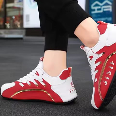 Luxury Men's Sneakers High Quality Leather Casual Shoes for Men Fashion All-match Sport Shoes Platform Comfor Men Running Shoes