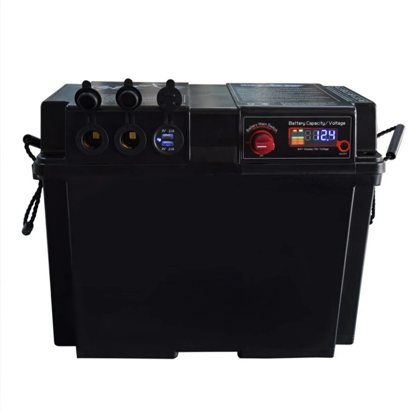 Car Parts Modified 12V Battery Battery Box Car Charger Series 12-24Vusb RV Camping