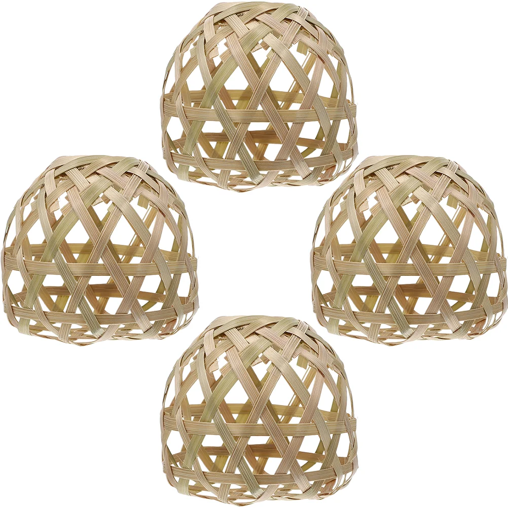 Woven Bamboo Lamp Shade Chandelier Mini Globe Pendant Light Rattan Ceiling Fan Light Bulbs Ceiling Pendant Lamp